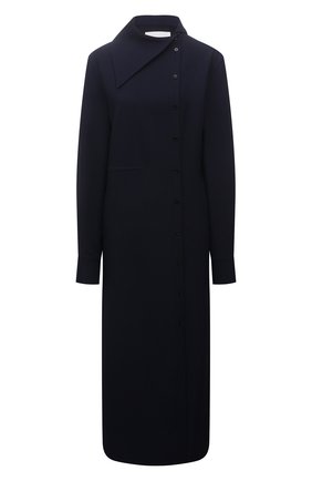 Женское шерстяное платье JIL SANDER темно-синего цвета по цене 144000 руб., арт. JSPT503205-WT201800 | Фото 1 Женское шерстяное платье JIL SANDER темно-синего цвета, арт. JSPT503205-WT201800 | Фото 1 (Длина Ж (юбки, платья, шорты): Миди; Материал внешний: Шерсть; Рукава: Длинные; Стили: Минимализм; Случай: Повседневный; Женское Кросс-КТ: Платье-одежда)
