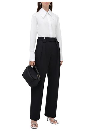 Женская хлопковая рубашка JIL SANDER белого цвета по цене 57150 руб., арт. JSPT600205-WT244200 | Фото 2 Женская хлопковая рубашка JIL SANDER белого цвета, арт. JSPT600205-WT244200 | Фото 2 (Материал внешний: Хлопок; Рукава: Длинные; Длина (для топов): Удлиненные; Стили: Минимализм; Принт: Без принта; Женское Кросс-КТ: Рубашка-одежда)