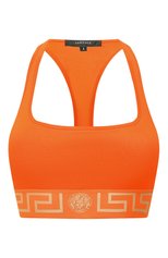 Женский бра-топ VERSACE оранжевого цвета, арт. AUD01039/A232741 | Фото 1 (Материал внешний: Хлопок; Материал подклада: Синтетический материал)