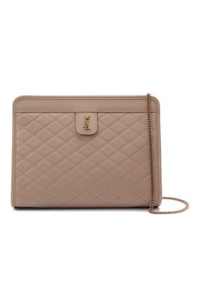 Женская сумка victoire SAINT LAURENT бежевого цвета по цене 109000 руб., арт. 657361/18V07 | Фото 6 Женская сумка victoire SAINT LAURENT бежевого цвета, арт. 657361/18V07 | Фото 6 (Сумки-технические: Сумки через плечо; Ремень/цепочка: С цепочкой; Размер: medium, small; Материал: Натуральная кожа)