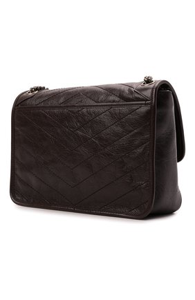 Женская сумка niki medium SAINT LAURENT темно-коричневого цвета по цене 0 руб., арт. 633158/1YG04 | Фото 3 Женская сумка niki medium SAINT LAURENT темно-коричневого цвета, арт. 633158/1YG04 | Фото 3 (Сумки-технические: Сумки через плечо; Ремень/цепочка: С цепочкой, На ремешке; Размер: medium; Материал: Натуральная кожа)