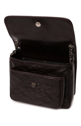 Женская сумка niki medium SAINT LAURENT темно-коричневого цвета по цене 0 руб., арт. 633158/1YG04 | Фото 4 Женская сумка niki medium SAINT LAURENT темно-коричневого цвета, арт. 633158/1YG04 | Фото 4 (Сумки-технические: Сумки через плечо; Ремень/цепочка: С цепочкой, На ремешке; Размер: medium; Материал: Натуральная кожа)