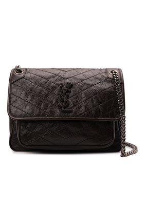 Женская сумка niki medium SAINT LAURENT темно-коричневого цвета по цене 0 руб., арт. 633158/1YG04 | Фото 6 Женская сумка niki medium SAINT LAURENT темно-коричневого цвета, арт. 633158/1YG04 | Фото 6 (Сумки-технические: Сумки через плечо; Ремень/цепочка: С цепочкой, На ремешке; Размер: medium; Материал: Натуральная кожа)