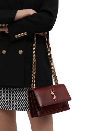 Женская сумка sunset medium SAINT LAURENT коричневого цвета по цене 161000 руб., арт. 441972/1EK0W | Фото 2 Женская сумка sunset medium SAINT LAURENT коричневого цвета, арт. 441972/1EK0W | Фото 2 (Материал: Натуральная кожа; Ремень/цепочка: На ремешке, С цепочкой; Размер: medium; Сумки-технические: Сумки через плечо)