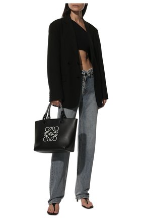 Женский сумка-тоут anagram LOEWE черно-белого цвета по цене 1815000 тенге, арт. A717S72X11 | Фото 3 Женский сумка-тоут anagram LOEWE черно-белого цвета, арт. A717S72X11 | Фото 3 (Сумки-технические: Сумки-шопперы; Размер: medium; Материал: Натуральная кожа)