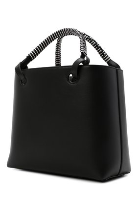 Женский сумка-тоут anagram LOEWE черно-белого цвета, арт. A717S72X11 | Фото 4 (Сумки-технические: Сумки-шопперы; Размер: medium; Материал: Натуральная кожа)