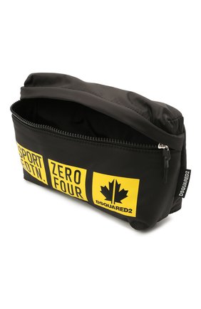 Детская поясная сумка DSQUARED2 черного цвета по цене 11200 руб., арт. DQ0322-D006N | Фото 3 Детская поясная сумка DSQUARED2 черного цвета, арт. DQ0322-D006N | Фото 3 (Материал: Текстиль)