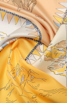 Женский шелковый платок EMILIO PUCCI розового цвета по цене 29900 руб., арт. 1RGB12/1RH12 | Фото 2 Женский шелковый платок EMILIO PUCCI розового цвета, арт. 1RGB12/1RH12 | Фото 2