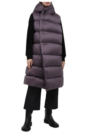 Женский пуховый жилет RICK OWENS фиолетового цвета по цене 145000 руб., арт. RP02A7914/NZD3 | Фото 2 Женский пуховый жилет RICK OWENS фиолетового цвета, арт. RP02A7914/NZD3 | Фото 2