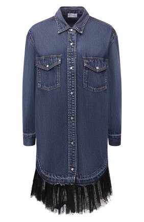 Женское джинсовое платье REDVALENTINO синего цвета по цене 66000 руб., арт. WR3DA01H/62V | Фото 1 Женское джинсовое платье REDVALENTINO синего цвета, арт. WR3DA01H/62V | Фото 1 (Рукава: Длинные; Материал внешний: Хлопок; Длина Ж (юбки, платья, шорты): Мини; Стили: Гламурный; Кросс-КТ: Деним; Случай: Повседневный; Женское Кросс-КТ: Платье-одежда)