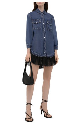 Женское джинсовое платье REDVALENTINO синего цвета по цене 66000 руб., арт. WR3DA01H/62V | Фото 2 Женское джинсовое платье REDVALENTINO синего цвета, арт. WR3DA01H/62V | Фото 2 (Рукава: Длинные; Материал внешний: Хлопок; Длина Ж (юбки, платья, шорты): Мини; Стили: Гламурный; Кросс-КТ: Деним; Случай: Повседневный; Женское Кросс-КТ: Платье-одежда)