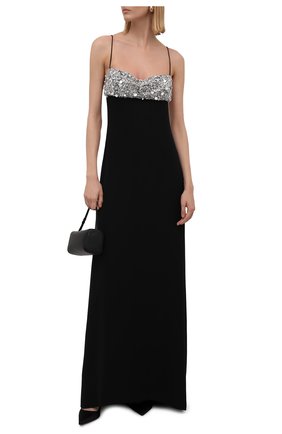 Женское шелковое платье VALENTINO черного цвета по цене 529500 руб., арт. WB3VDC501MM | Фото 2 Женское шелковое платье VALENTINO черного цвета, арт. WB3VDC501MM | Фото 2 (Материал подклада: Вискоза; Длина Ж (юбки, платья, шорты): Макси; Материал внешний: Шелк; Стили: Гламурный; Случай: Вечерний; Женское Кросс-КТ: Сарафаны, платье-футляр)