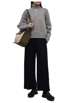 Женские комбинированные ботинки JIL SANDER темно-коричневого цвета по цене 79400 руб., арт. JP33010A-14511 | Фото 2 Женские комбинированные ботинки JIL SANDER темно-коричневого цвета, арт. JP33010A-14511 | Фото 2 (Каблук высота: Средний; Материал внутренний: Натуральная кожа; Подошва: Платформа; Женское Кросс-КТ: Челси-ботинки)