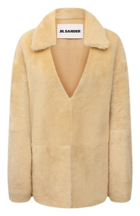 Женская шуба из овчины JIL SANDER бежевого цвета по цене 478500 руб., арт. JSPT656071-WTL08010 | Фото 1 Женская шуба из овчины JIL SANDER бежевого цвета, арт. JSPT656071-WTL08010 | Фото 1 (Рукава: Длинные; Длина (верхняя одежда): Короткие; Материал внешний: Натуральный мех; Стили: Гламурный; Женское Кросс-КТ: Мех)