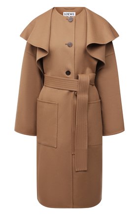Женское пальто из шерсти и кашемира LOEWE бежевого цвета по цене 334000 руб., арт. S359336XCL | Фото 1