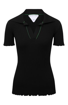 Женский хлопковый пуловер BOTTEGA VENETA черного цвета по цене 75950 руб., арт. 672044/V16U0 | Фото 1 Женский хлопковый пуловер BOTTEGA VENETA черного цвета, арт. 672044/V16U0 | Фото 1 (Материал внешний: Хлопок; Стили: Гламурный; Женское Кросс-КТ: Пуловер-одежда; Длина (для топов): Стандартные; Рукава: Короткие)