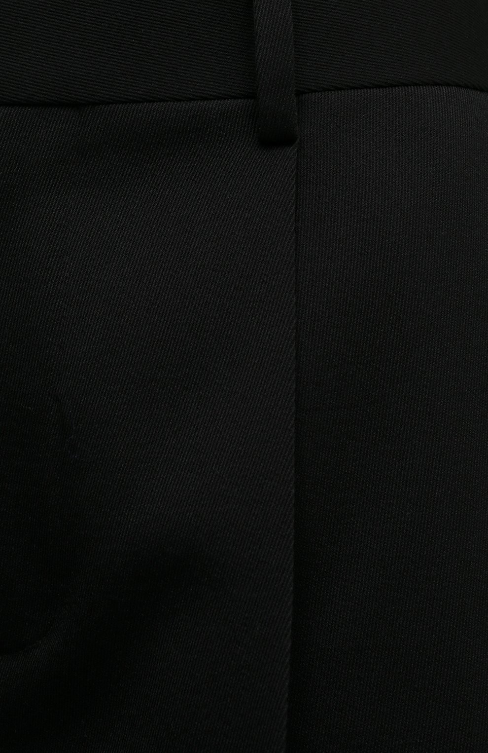 Женские шерстяные брюки BOTTEGA VENETA черного цвета, арт. 668760/V0B20 | Фото 5 (Длина (брюки, джинсы): Удлиненные; Силуэт Ж (брюки и джинсы): Широкие; Материал внешний: Шерсть; Стили: Гламурный; Женское Кросс-КТ: Брюки-одежда)