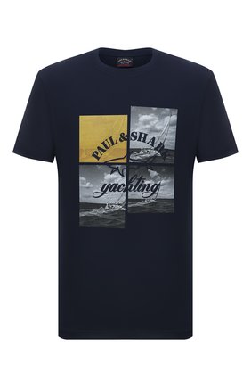 Мужская хлопковая футболка PAUL&SHARK темно-синего цвета по цене 14850 руб., арт. 11311623/C00 | Фото 1 Мужская хлопковая футболка PAUL&SHARK темно-синего цвета, арт. 11311623/C00 | Фото 1