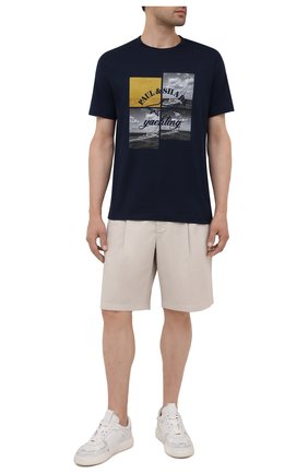 Мужская хлопковая футболка PAUL&SHARK темно-синего цвета по цене 14850 руб., арт. 11311623/C00 | Фото 2 Мужская хлопковая футболка PAUL&SHARK темно-синего цвета, арт. 11311623/C00 | Фото 2