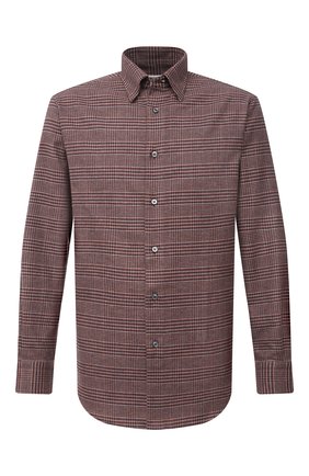 Мужская хлопковая рубашка BRIONI коричневого цвета по цене 49950 руб., арт. SCAY0L/09031 | Фото 1 Мужская хлопковая рубашка BRIONI коричневого цвета, арт. SCAY0L/09031 | Фото 1