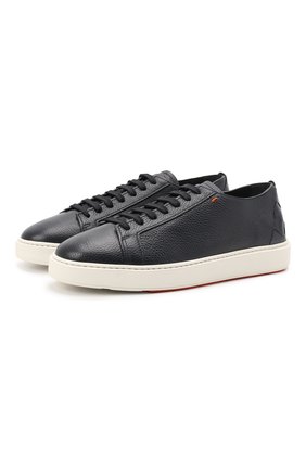 Мужские кожаные кеды SANTONI темно-синего цвета по цене 43900 руб., арт. MBCD21547BARRABEU60 | Фото 1 Мужские кожаные кеды SANTONI темно-синего цвета, арт. MBCD21547BARRABEU60 | Фото 1
