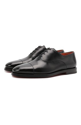 Мужские кожаные оксфорды SANTONI черного цвета по цене 59950 руб., арт. MCCG17756SB3EVRTN01 | Фото 1 Мужские кожаные оксфорды SANTONI черного цвета, арт. MCCG17756SB3EVRTN01 | Фото 1