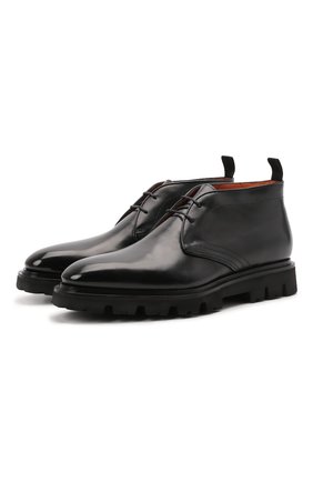 Мужские кожаные ботинки SANTONI черного цвета по цене 76400 руб., арт. MCLG17804SM3EVRTN01 | Фото 1 Мужские кожаные ботинки SANTONI черного цвета, арт. MCLG17804SM3EVRTN01 | Фото 1