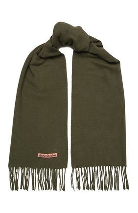 Мужской шерстяной шарф ACNE STUDIOS хаки цвета по цене 11400 руб., арт. CA0086/M | Фото 1 Мужской шерстяной шарф ACNE STUDIOS хаки цвета, арт. CA0086/M | Фото 1