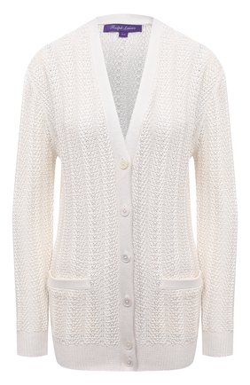 Женский шелковый кардиган RALPH LAUREN кремвого цвета по цене 109000 руб., арт. 290850877 | Фото 1 Женский шелковый кардиган RALPH LAUREN кремвого цвета, арт. 290850877 | Фото 1