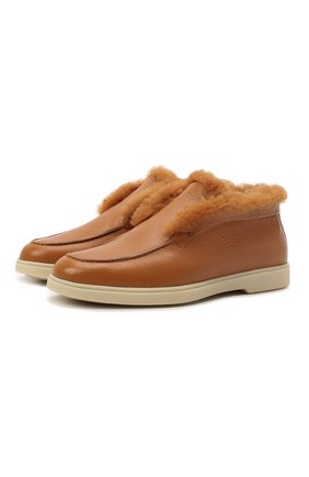 Женские кожаные ботинки yalta SANTONI светло-коричневого цвета по цене 49650 руб., арт. WUYA58457TISADEFC60 | Фото 1 Женские кожаные ботинки yalta SANTONI светло-коричневого цвета, арт. WUYA58457TISADEFC60 | Фото 1 (Каблук высота: Низкий; Подошва: Платформа; Материал утеплителя: Натуральный мех; Женское Кросс-КТ: Зимние ботинки; Материал внешний: Кожа)
