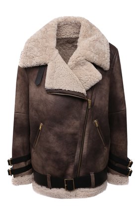 Женская дубленка из овчины GOLDEN GOOSE DELUXE BRAND коричневого цвета по цене 197500 руб., арт. GWP00677.P000554 | Фото 1 Женская дубленка из овчины GOLDEN GOOSE DELUXE BRAND коричневого цвета, арт. GWP00677.P000554 | Фото 1