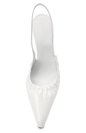 Женские кожаные туфли athens KHAITE белого цвета, арт. F3015-741/ATHENS | Фото 6 (Материал внешний: Кожа; Каблук высота: Низкий; Материал внутренний: Натуральная кожа; Подошва: Плоская; Каблук тип: Kitten heel)