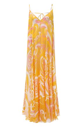Женское шелковое платье EMILIO PUCCI желтого цвета по цене 123500 руб., арт. 1RWI05/1R882 | Фото 1 Женское шелковое платье EMILIO PUCCI желтого цвета, арт. 1RWI05/1R882 | Фото 1