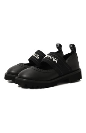 Детские кожаные туфли DOLCE & GABBANA черного цвета по цене 27000 руб., арт. D10960/AW087/24-28 | Фото 1 Детские кожаные туфли DOLCE & GABBANA черного цвета, арт. D10960/AW087/24-28 | Фото 1 (Материал внутренний: Натуральная кожа; Материал внешний: Кожа; Девочки-школьная форма: Классическая обувь; Региональные ограничения белый список (Axapta Mercury): RU; Длина стельки: 15,4, 14,7, 16,1, 16,7, 17,4)