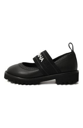 Детские кожаные туфли DOLCE & GABBANA черного цвета по цене 27000 руб., арт. D10960/AW087/24-28 | Фото 2 Детские кожаные туфли DOLCE & GABBANA черного цвета, арт. D10960/AW087/24-28 | Фото 2 (Материал внутренний: Натуральная кожа; Материал внешний: Кожа; Девочки-школьная форма: Классическая обувь; Региональные ограничения белый список (Axapta Mercury): RU; Длина стельки: 15,4, 14,7, 16,1, 16,7, 17,4)