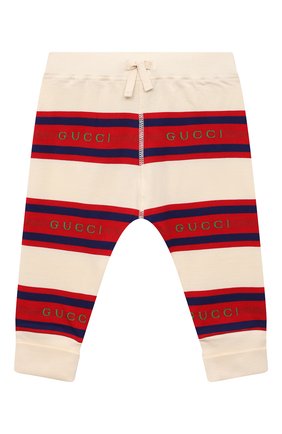Детские хлопковые брюки GUCCI разноцветного цвета по цене 18500 руб., арт. 653677/XJDJ3 | Фото 1 Детские хлопковые брюки GUCCI разноцветного цвета, арт. 653677/XJDJ3 | Фото 1 (Материал внешний: Хлопок; Ростовка одежда: 12 мес | 80 см, 0 - 3 мес | 50 - 60 см, 3 мес | 62 см, 9 мес | 74 см)