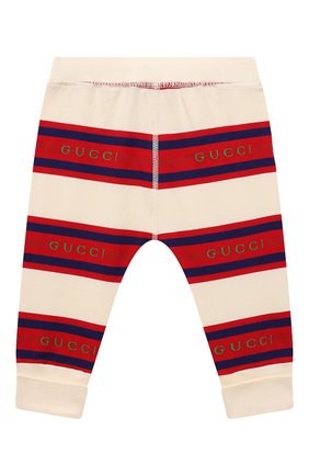 Детские хлопковые брюки GUCCI разноцветного цвета по цене 18500 руб., арт. 653677/XJDJ3 | Фото 2 Детские хлопковые брюки GUCCI разноцветного цвета, арт. 653677/XJDJ3 | Фото 2 (Материал внешний: Хлопок; Ростовка одежда: 12 мес | 80 см, 0 - 3 мес | 50 - 60 см, 3 мес | 62 см, 9 мес | 74 см)