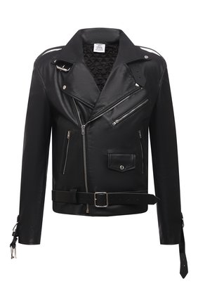 Мужская кожаная куртка VETEMENTS черного цвета по цене 299500 руб., арт. UA52JA910BL 2470/M | Фото 1 Мужская кожаная куртка VETEMENTS черного цвета, арт. UA52JA910BL 2470/M | Фото 1