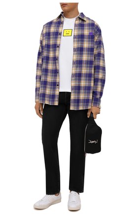 Мужская хлопковая футболка ACNE STUDIOS белого цвета по цене 15350 руб., арт. CL0101/M | Фото 2 Мужская хлопковая футболка ACNE STUDIOS белого цвета, арт. CL0101/M | Фото 2