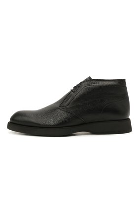 Мужские кожаные ботинки BRIONI черного цвета, арт. QQC30L/09712 | Фото 3 (Материал внешний: Кожа; Материал утеплителя: Натуральный мех; Мужское Кросс-КТ: Ботинки-обувь, Дезерты-обувь, зимние ботинки; Материал внутренний: Натуральная кожа; Подошва: Плоская)
