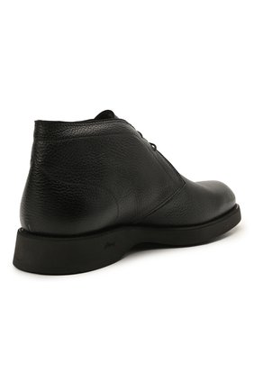 Мужские кожаные ботинки BRIONI черного цвета, арт. QQC30L/09712 | Фото 4 (Материал внешний: Кожа; Материал утеплителя: Натуральный мех; Мужское Кросс-КТ: Ботинки-обувь, Дезерты-обувь, зимние ботинки; Материал внутренний: Натуральная кожа; Подошва: Плоская)