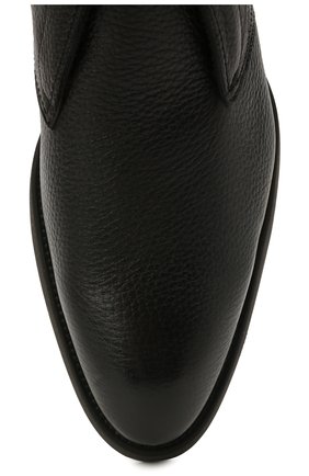 Мужские кожаные ботинки BRIONI черного цвета, арт. QQC30L/09712 | Фото 5 (Материал внешний: Кожа; Материал утеплителя: Натуральный мех; Длина стельки: 31; Мужское Кросс-КТ: Ботинки-обувь, Дезерты-обувь, зимние ботинки; Материал внутренний: Натуральная кожа; Региональные ограничения белый список (Axapta Mercury): RU; Подошва: Плоская)