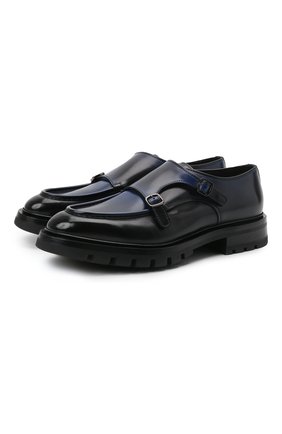 Мужские кожаные монки SANTONI темно-синего цвета по цене 78050 руб., арт. MCCG17753MM4HBZNN84 | Фото 1 Мужские кожаные монки SANTONI темно-синего цвета, арт. MCCG17753MM4HBZNN84 | Фото 1
