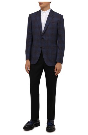Мужские кожаные монки SANTONI темно-синего цвета по цене 78050 руб., арт. MCCG17753MM4HBZNN84 | Фото 2 Мужские кожаные монки SANTONI темно-синего цвета, арт. MCCG17753MM4HBZNN84 | Фото 2