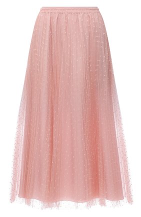 Женская юбка REDVALENTINO светло-розового цвета по цене 52400 руб., арт. WR3RAC20/428 | Фото 1 Женская юбка REDVALENTINO светло-розового цвета, арт. WR3RAC20/428 | Фото 1 (Материал подклада: Синтетический материал; Материал внешний: Синтетический материал; Женское Кросс-КТ: юбка-плиссе, Юбка-одежда; Стили: Романтичный; Длина Ж (юбки, платья, шорты): До колена, Миди)