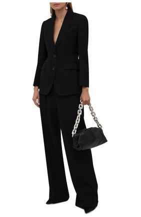 Женский шерстяной жакет ALEXANDER MCQUEEN черного цвета по цене 180500 руб., арт. 666856/QJACH | Фото 2 Женский шерстяной жакет ALEXANDER MCQUEEN черного цвета, арт. 666856/QJACH | Фото 2 (Материал внешний: Шерсть; Материал подклада: Купро; Рукава: Длинные; Длина (для топов): Стандартные; 1-2-бортные: Однобортные; Женское Кросс-КТ: Жакет-одежда; Случай: Повседневный; Стили: Гламурный)
