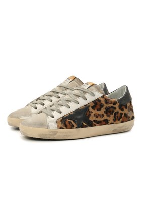 Женские комбинированные кеды superstar GOLDEN GOOSE DELUXE BRAND леопардового цвета по цене 39150 руб., арт. GWF00101.F000565 | Фото 1 Женские комбинированные кеды superstar GOLDEN GOOSE DELUXE BRAND леопардового цвета, арт. GWF00101.F000565 | Фото 1