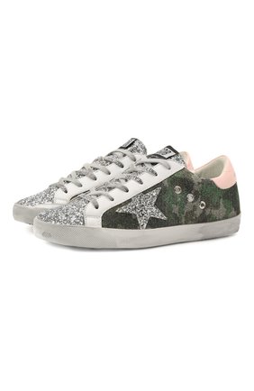 Женские комбинированные кеды superstar GOLDEN GOOSE DELUXE BRAND хаки цвета по цене 39150 руб., арт. GWF00101.F001638 | Фото 1 Женские комбинированные кеды superstar GOLDEN GOOSE DELUXE BRAND хаки цвета, арт. GWF00101.F001638 | Фото 1