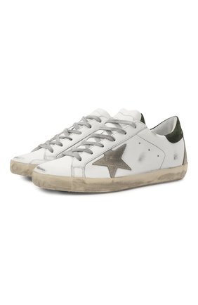 Женские кожаные кеды superstar GOLDEN GOOSE DELUXE BRAND белого цвета по цене 35650 руб., арт. GWF00102.F001894 | Фото 1 Женские кожаные кеды superstar GOLDEN GOOSE DELUXE BRAND белого цвета, арт. GWF00102.F001894 | Фото 1