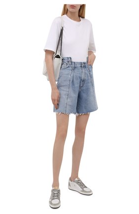 Женские комбинированные кеды ball star GOLDEN GOOSE DELUXE BRAND белого цвета по цене 37400 руб., арт. GWF00117.F001902 | Фото 2 Женские комбинированные кеды ball star GOLDEN GOOSE DELUXE BRAND белого цвета, арт. GWF00117.F001902 | Фото 2